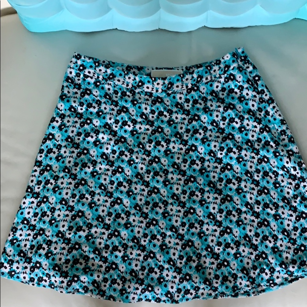 Blue/White/Black Flower Michael Kors Skirt